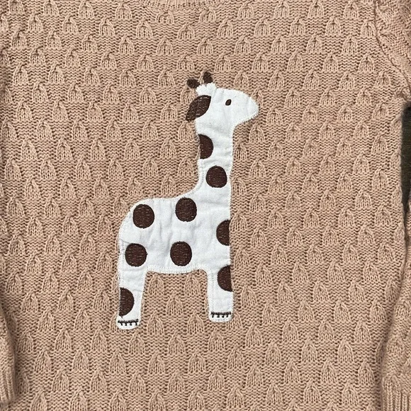 cable knit pull over sweater with giraffe So soft - Picture 3 of 8